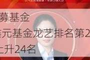 2024公募基金
人物TOP榜：鑫元基金龙艺排名第20 名次上升24名