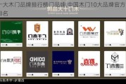 十大木门品牌排行榜门品牌,中国木门10大品牌官方排名
