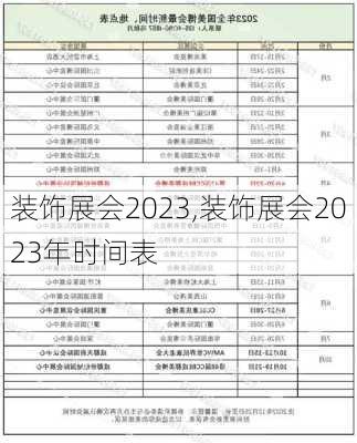 装饰展会2023,装饰展会2023年时间表